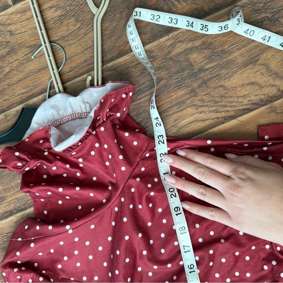 BloomChic Red Polka Dot Short Sleeve Top - Picture 4 of 4